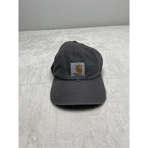 Carhartt Hat Cap Adult Gray Adjustable Logo Classic Distressed Workwear Rugged